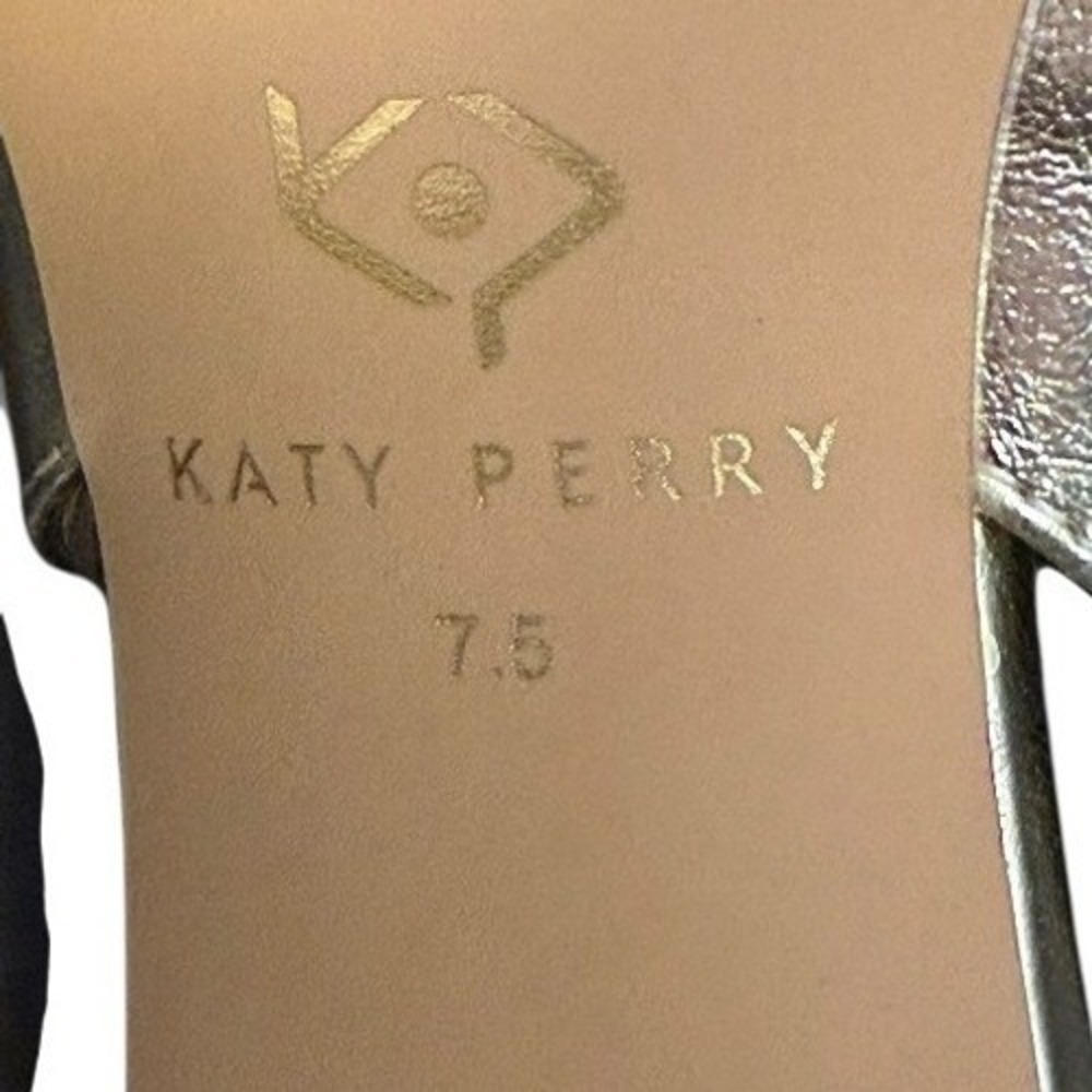 Katy Perry The Oceanview‎ Slingback Heels Softy Nappa Gold Champagne 7.5 NIB - Picture 8 of 10
